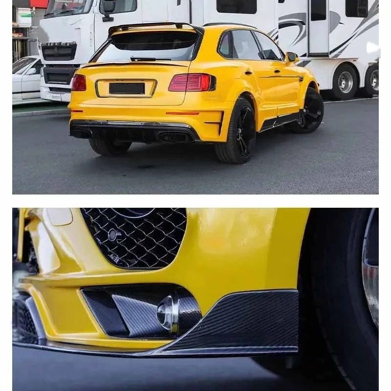 Suitable for  Bentayga Retrofit Upgrade Carbon Fiber Front Bumper Engine Hood Car Surround Kit Body Surround